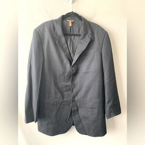 Vintage Donna Karan Signature black pinstripe blazer size 44/38‎